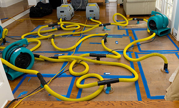 Professional Sewage Cleanup technician working in Langley, OK